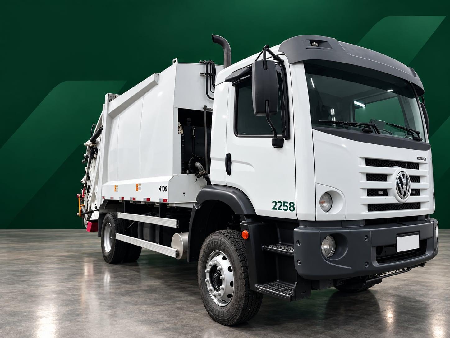 Caminhão compactador Volkswagen 17.260 de 15 m³ da frota Locar Truck